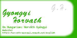 gyongyi horvath business card