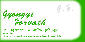 gyongyi horvath business card